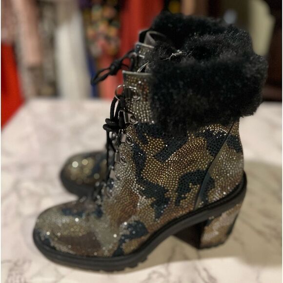 Jessica Simpson Deliah Womens Rhinestone Round Toe Ankle Boots - Picture 11 of 11